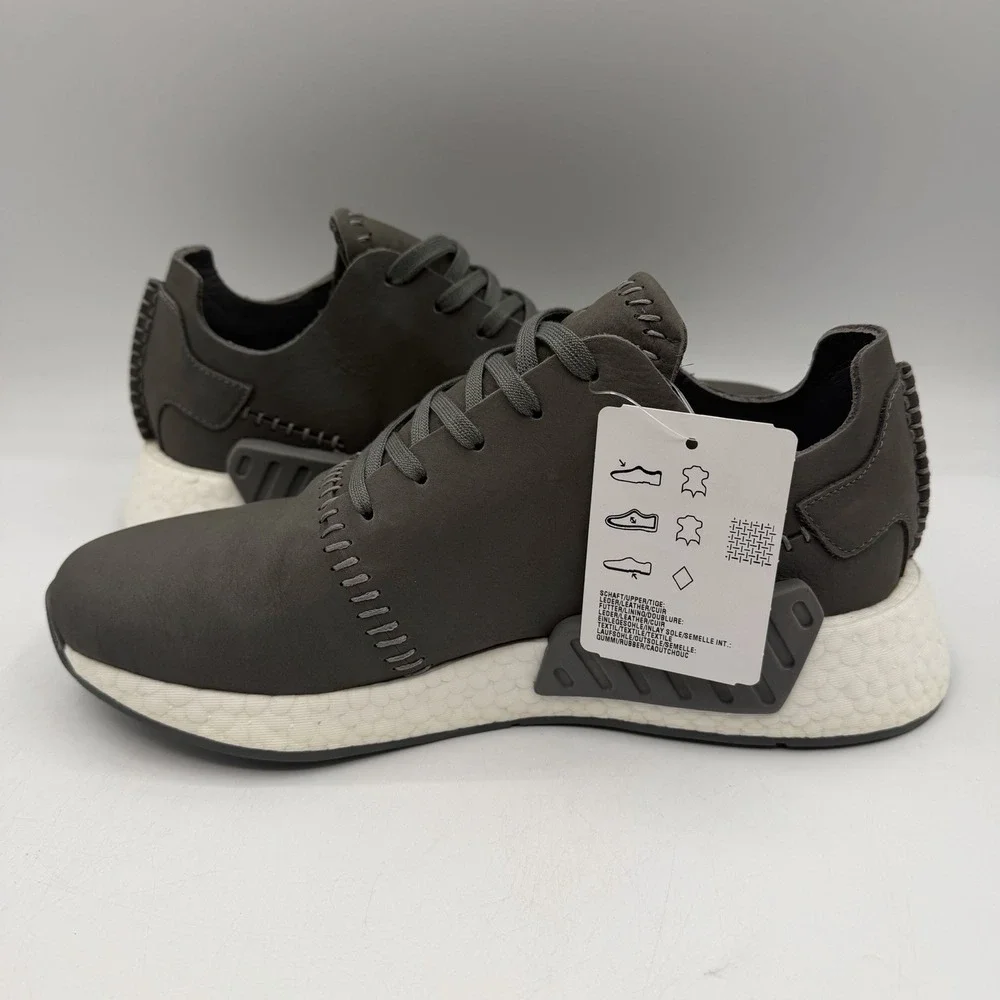 Adidas Wings & Horns WH NMD_R2 Shoes Mens 11 Ash Grey Leather‎ Sneakers BB3117